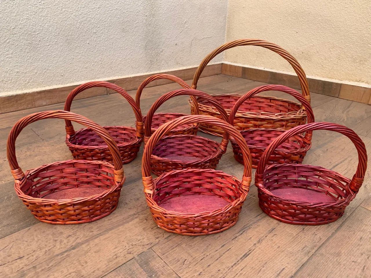Cesta Decorativa Artesanal em Vime - Foto 3