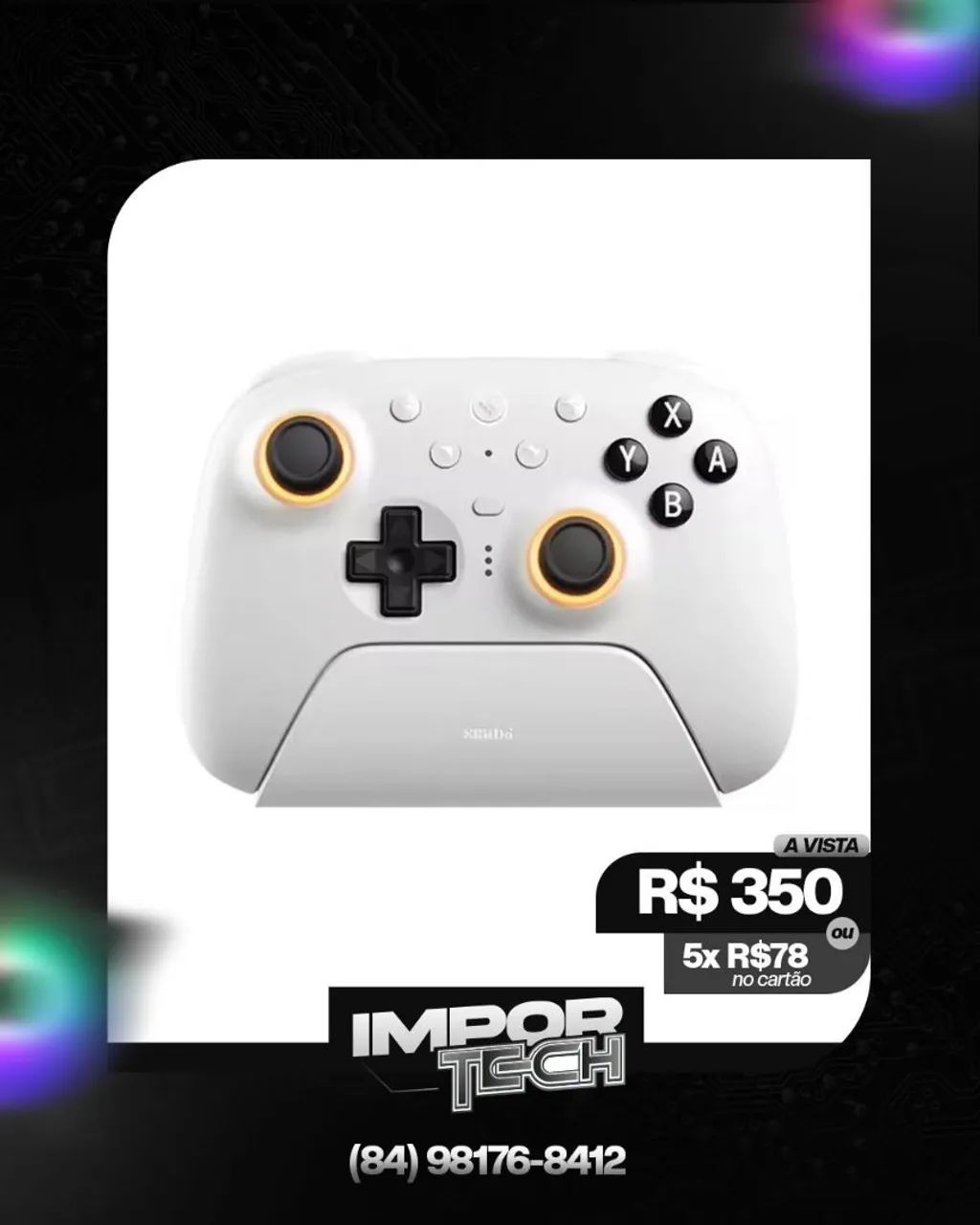 Controle 8BitDo Ultimate 2. @importech_084<br>@importech_084