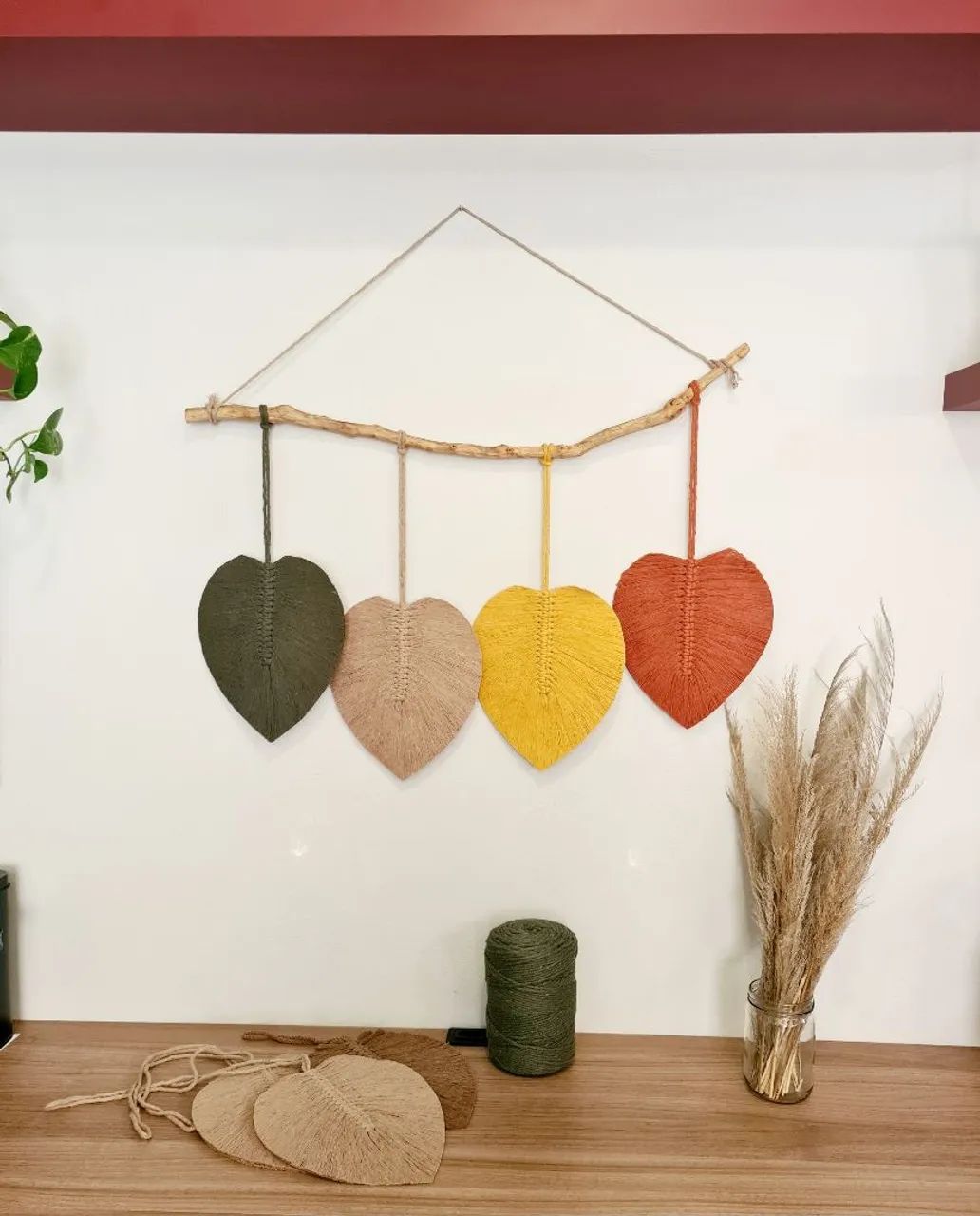 Painel de Macramé 4 folhas promoção  - Foto 2