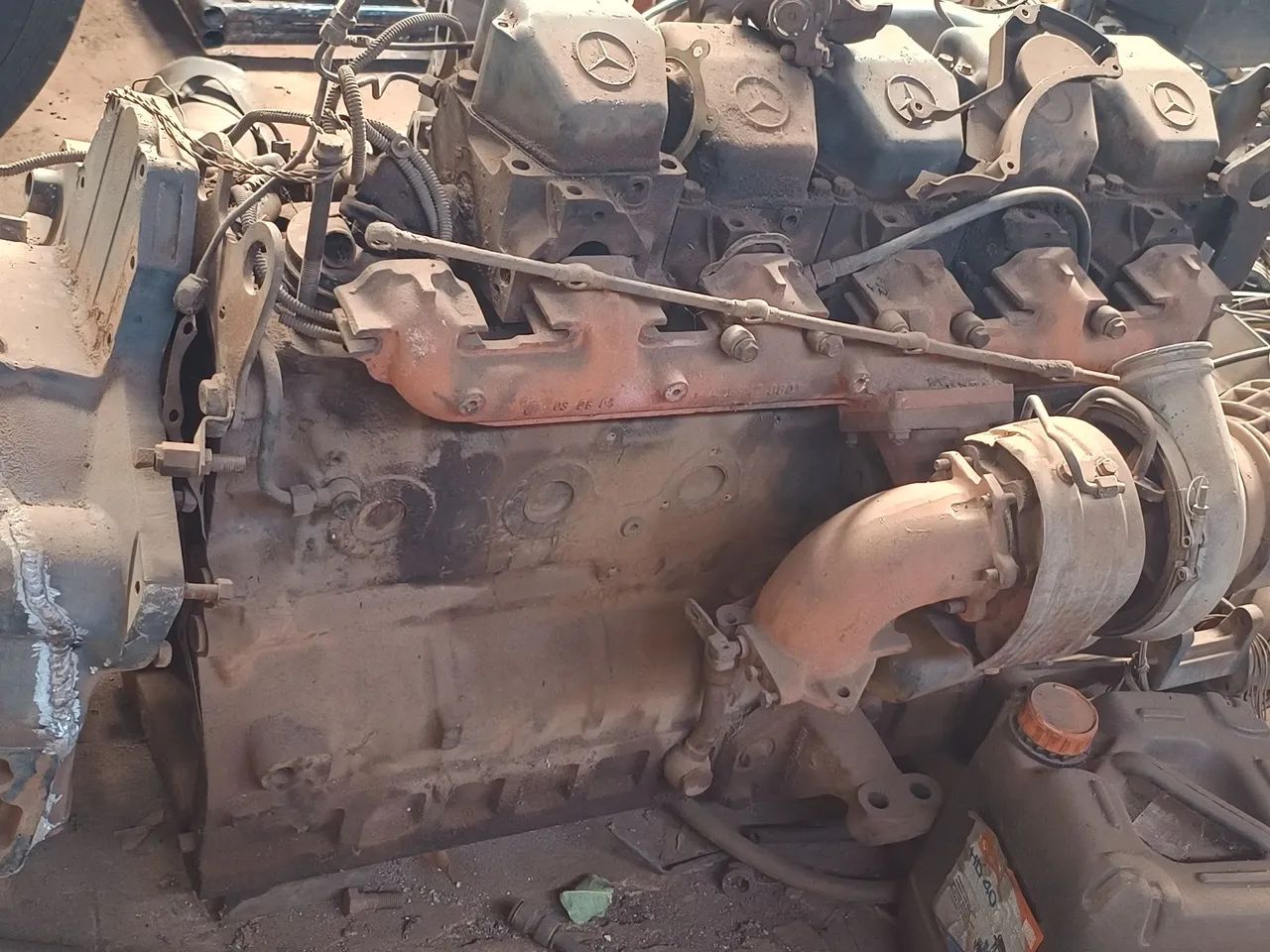 Peças usadas para motor Mercedes Benz om 457, bloco, virabrequim, cabeçotes  - Foto 2