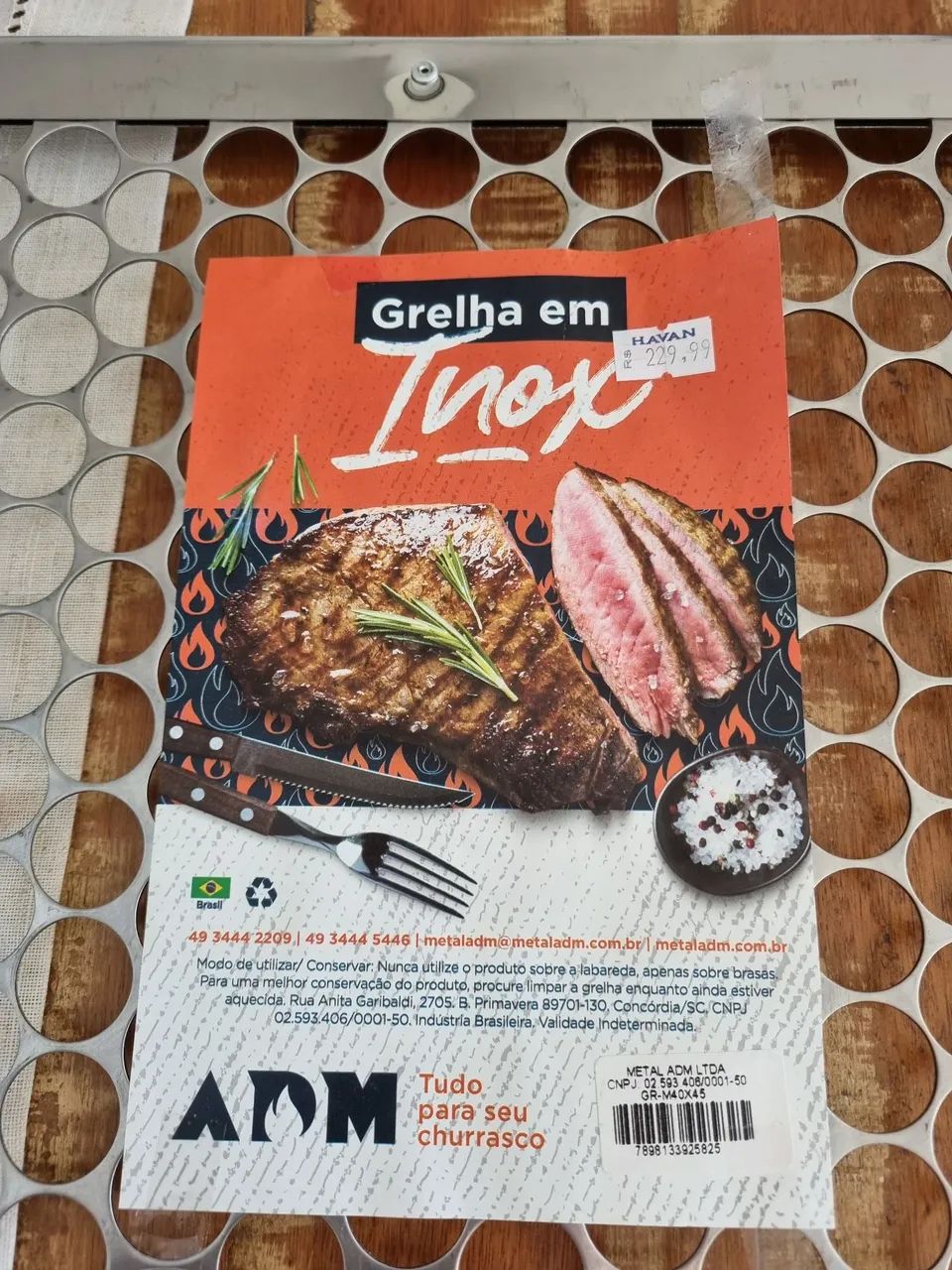 Grelha para churrasco tipo moeda, NOVA, c/ etiqueta, paguei R$ 229, estou dando desconto  - Foto 3