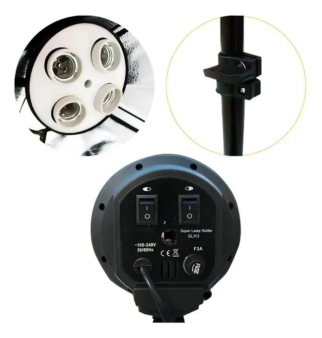 2x Kit Softbox 50x70 Cm Quadruplo Luz Contínua + Tripé 2m - Foto 2