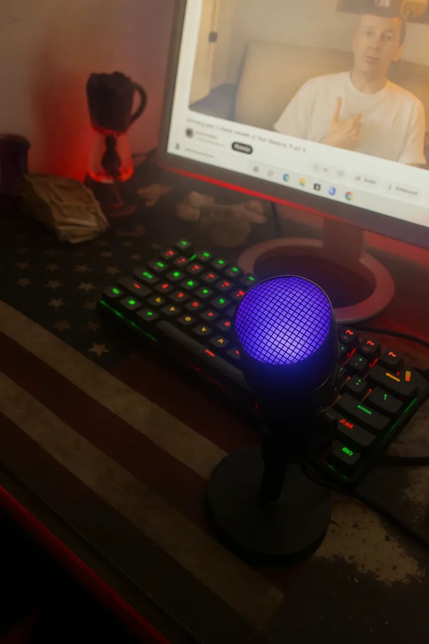 microfone condensador RGB 