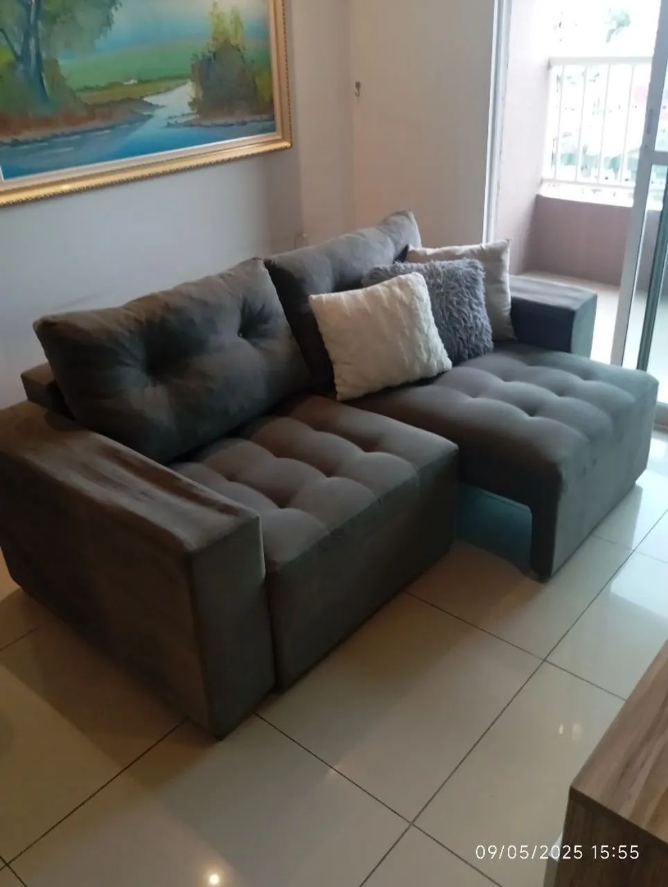 Vendo Sofá Retrátil 3 lugares  - Foto 3