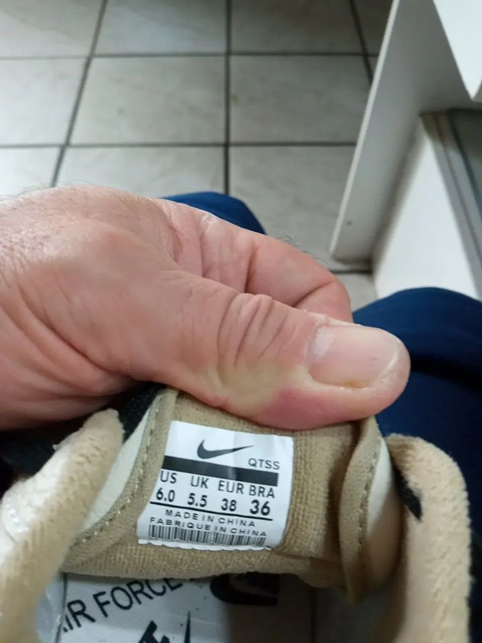 Tênis Nike AIR FORCE 36 Branco/Gelo/ Bege CS - Foto 2
