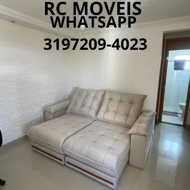 Sofá Retrátil e Reclinável Barcelona Euro Pillow 30cm - Conforto e Sofisticação