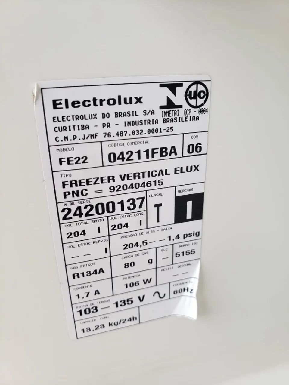 Torro Freezer FE 22 Electrolux  110 Volts Usado Entrego e Aceito Cartão  - Foto 5