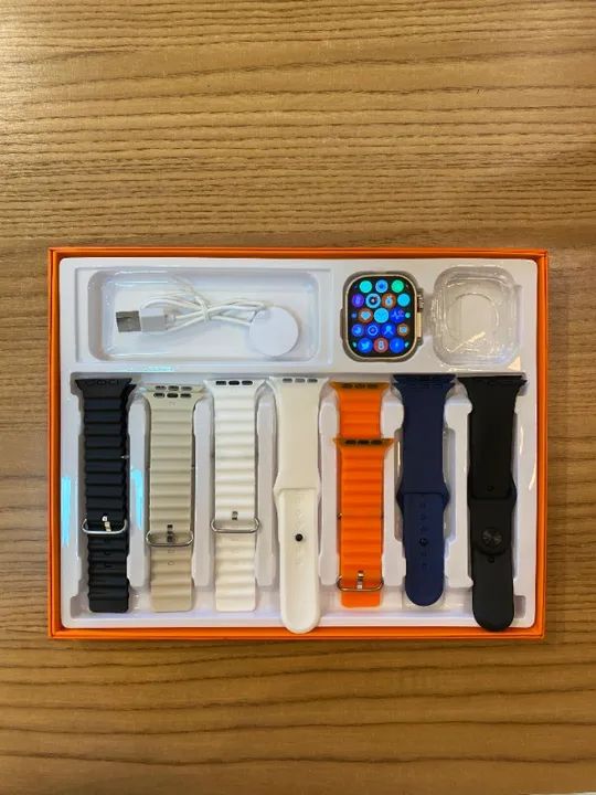 Promoção SmartWatch Ultra 2 Com 7 Pulseiras S100 7in1 49mm
