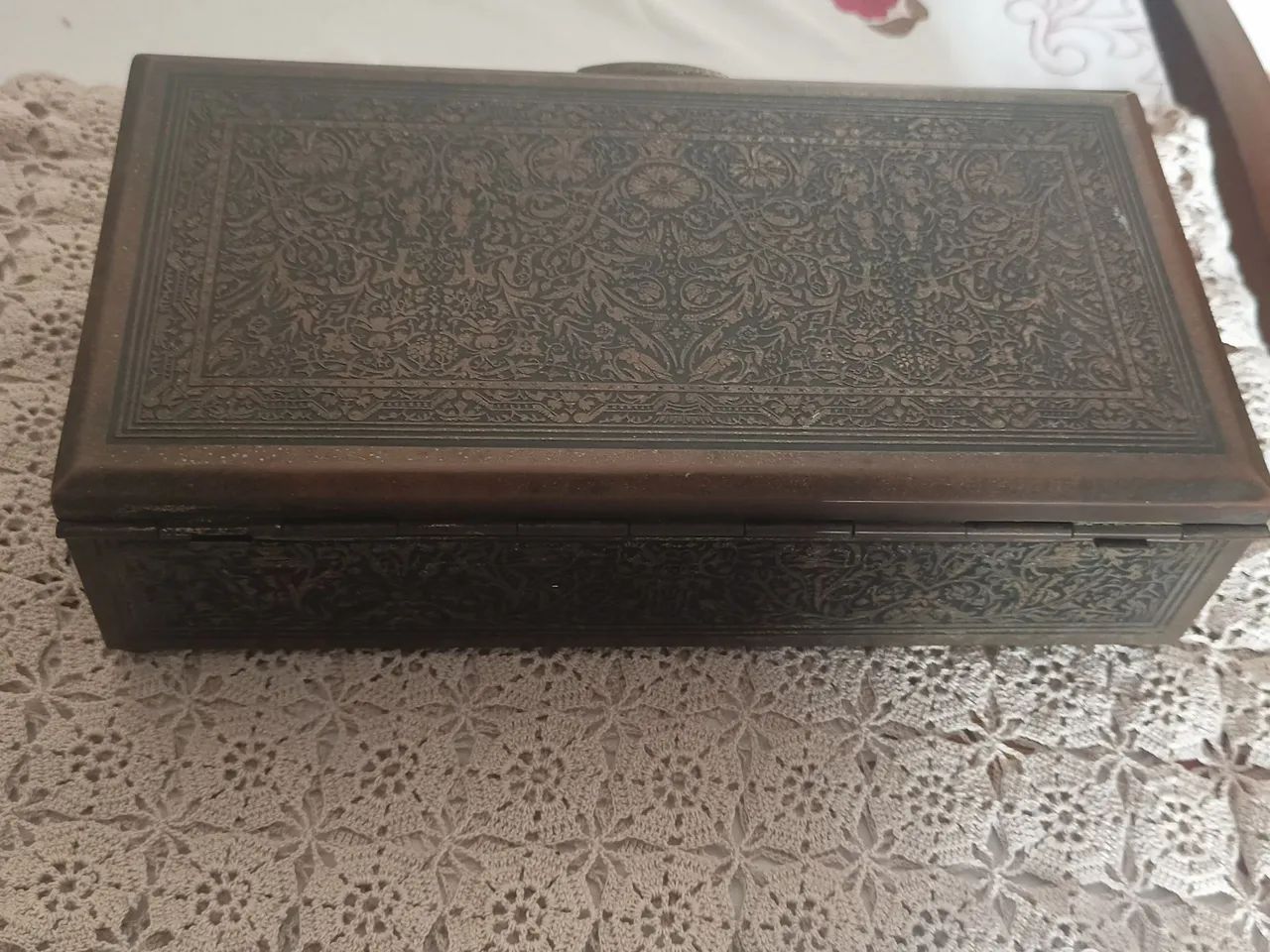 Antiga caixa de metal alemã.