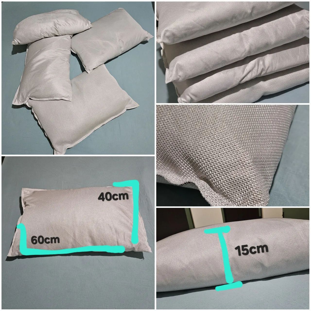 4 Travesseiros Flocados Firmes 40x60  - Foto 6