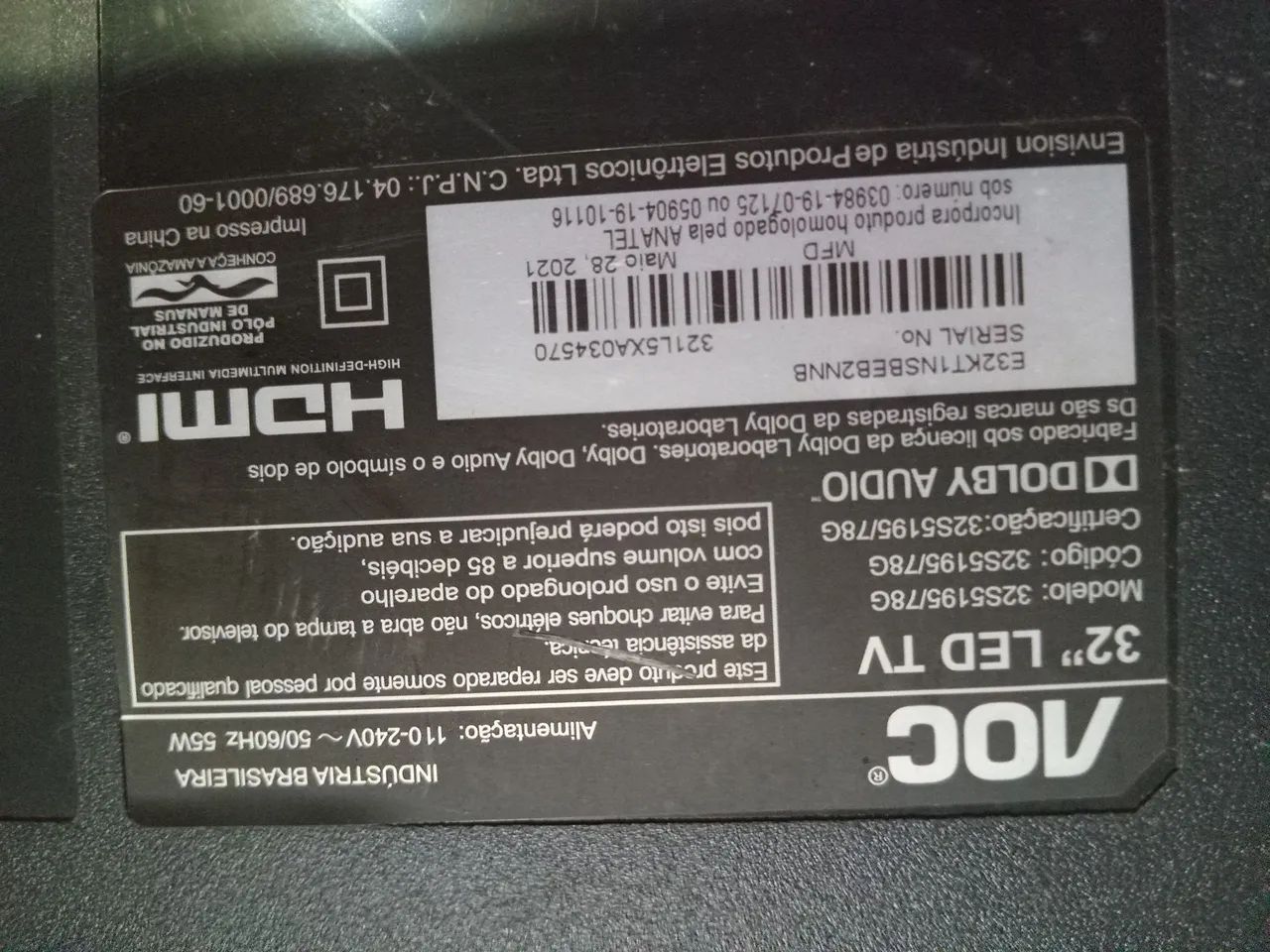 Peças de tv aoc 32 smart - Foto 5