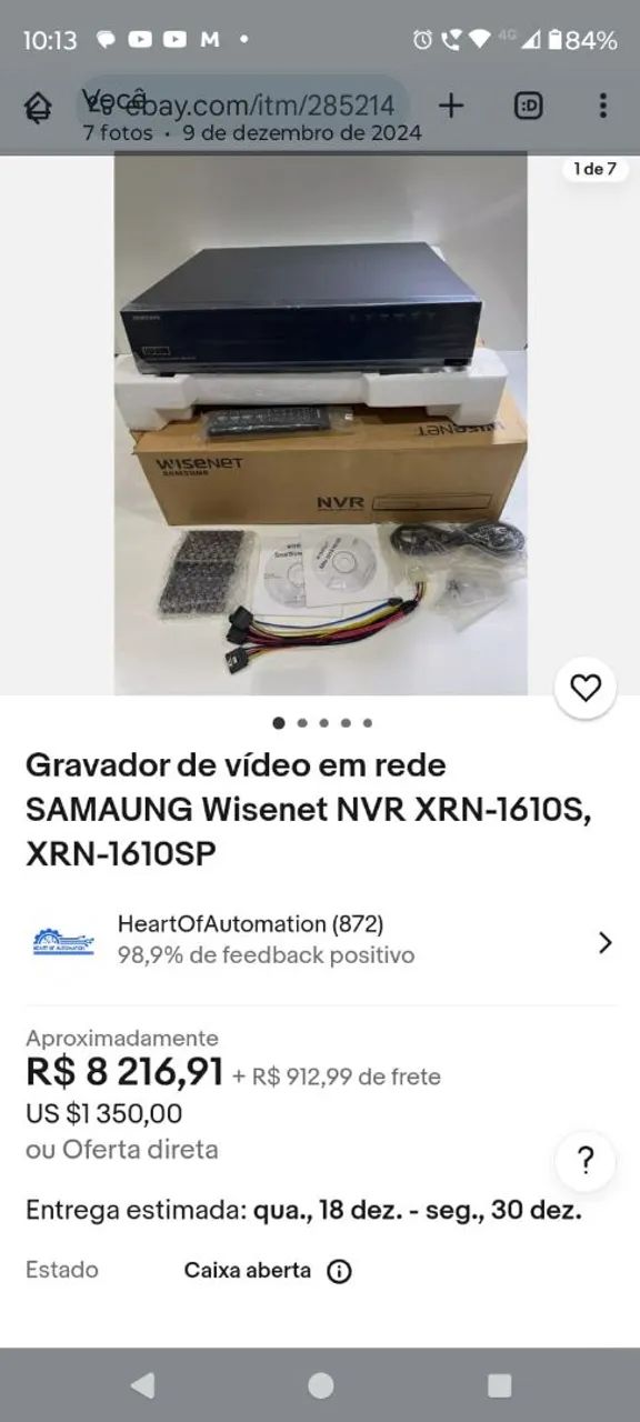 Gravador de vídeo em rede SAMAUNG Wisenet NVR XRN-1610S, XRN-1610SP