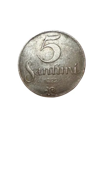 Moeda antiga de 5 Sanitimi 1922