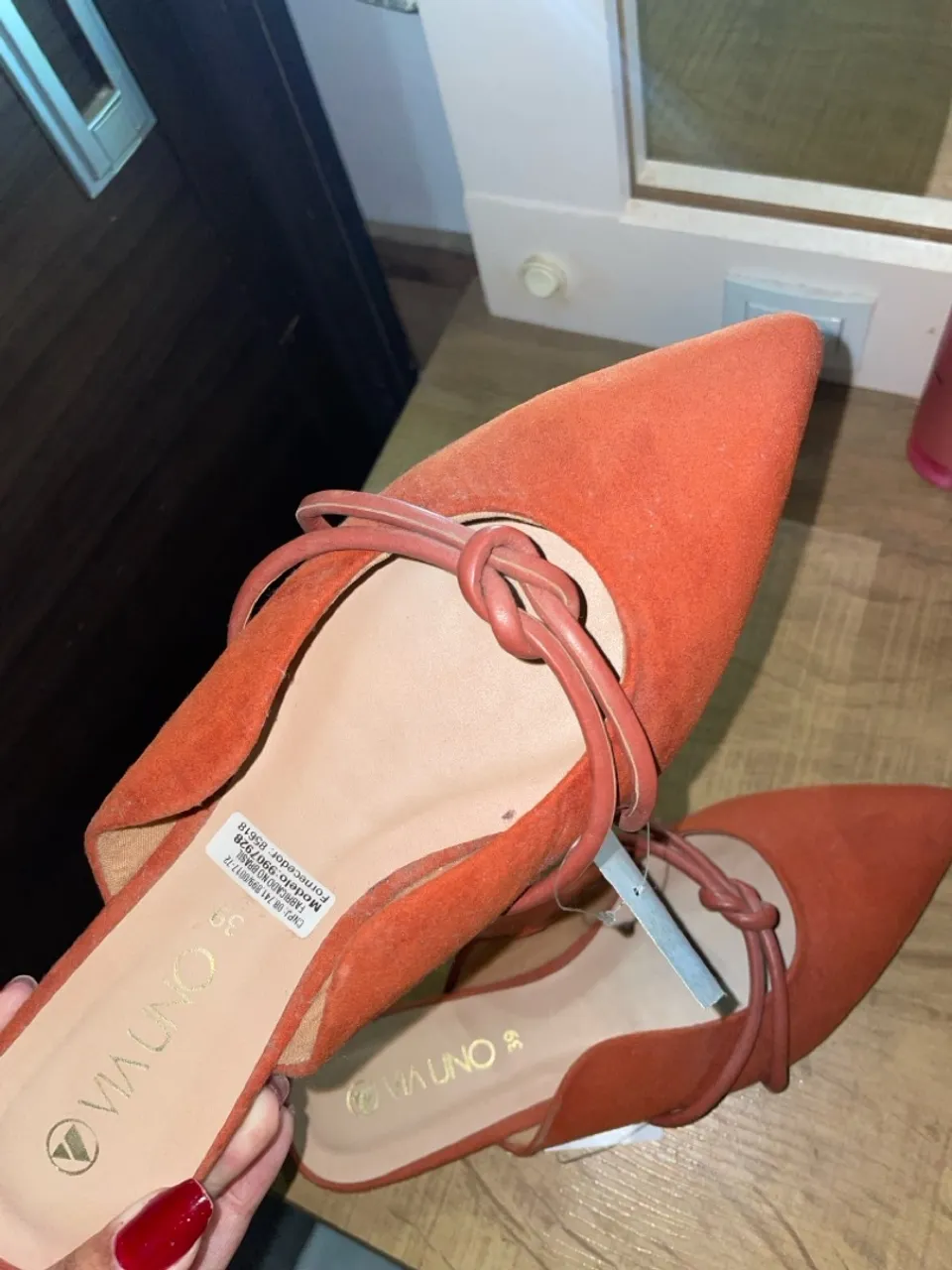 Sapato Mule Feminino Via Uno Laranja