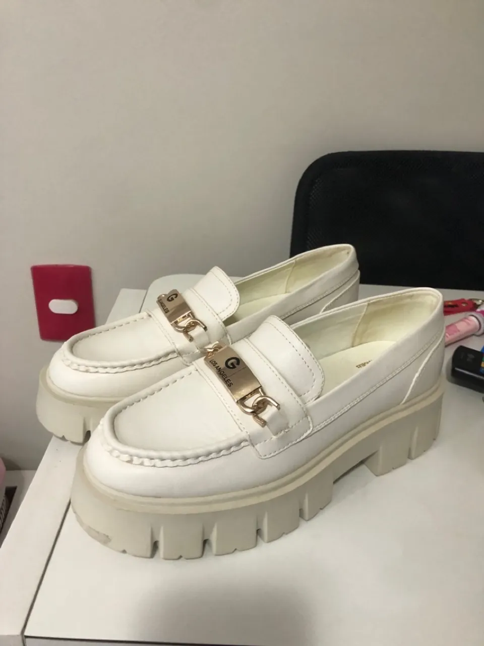 Loafer Branco Plataforma Guess