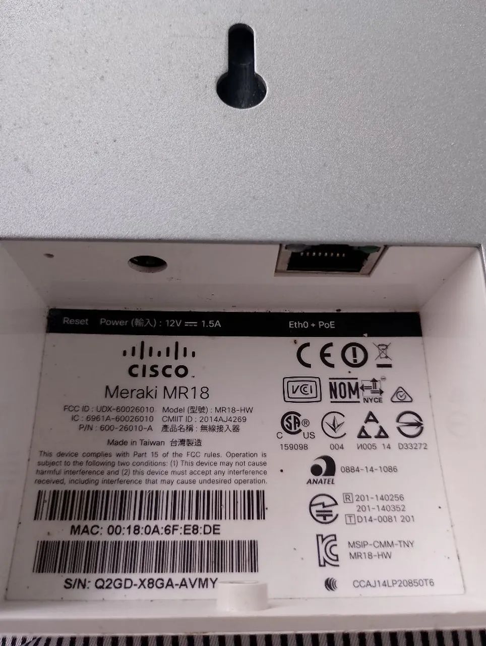 Router cisco Meraki MR 18 HW64341320556929121
