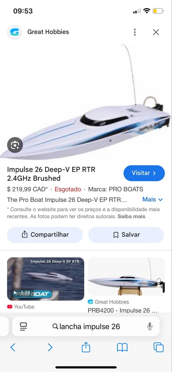 Lancha ProBoat Impulse 26 Deep-V EP RTR - Importada - Foto 4