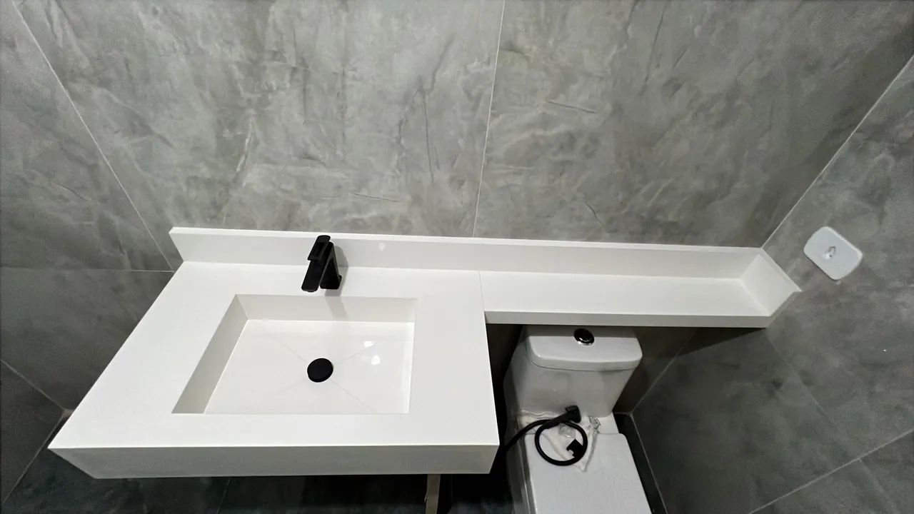 Lavatório de porcelanato