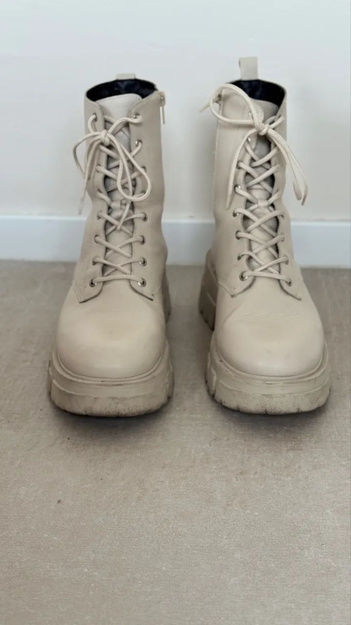Bota coturno off white 36/37 - Foto 3