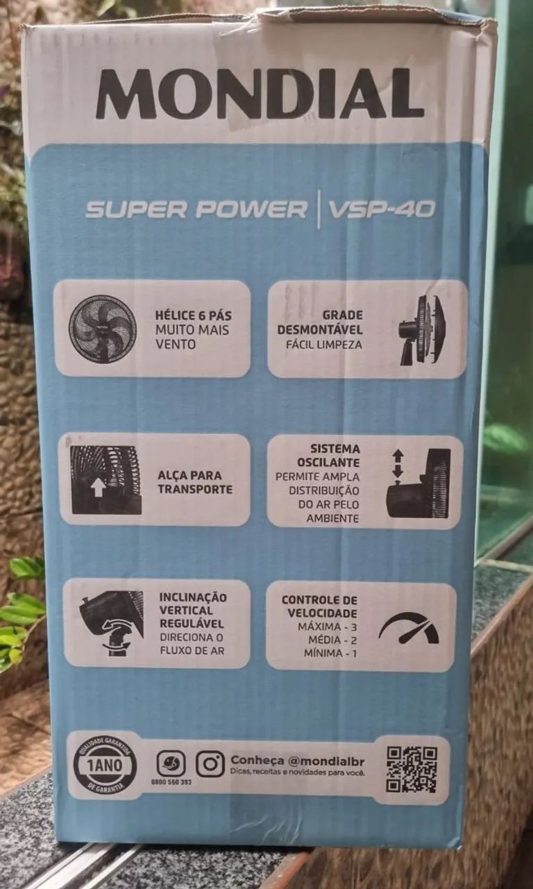 Vendo Ventilador Mondial Super Power - Novo - Foto 4