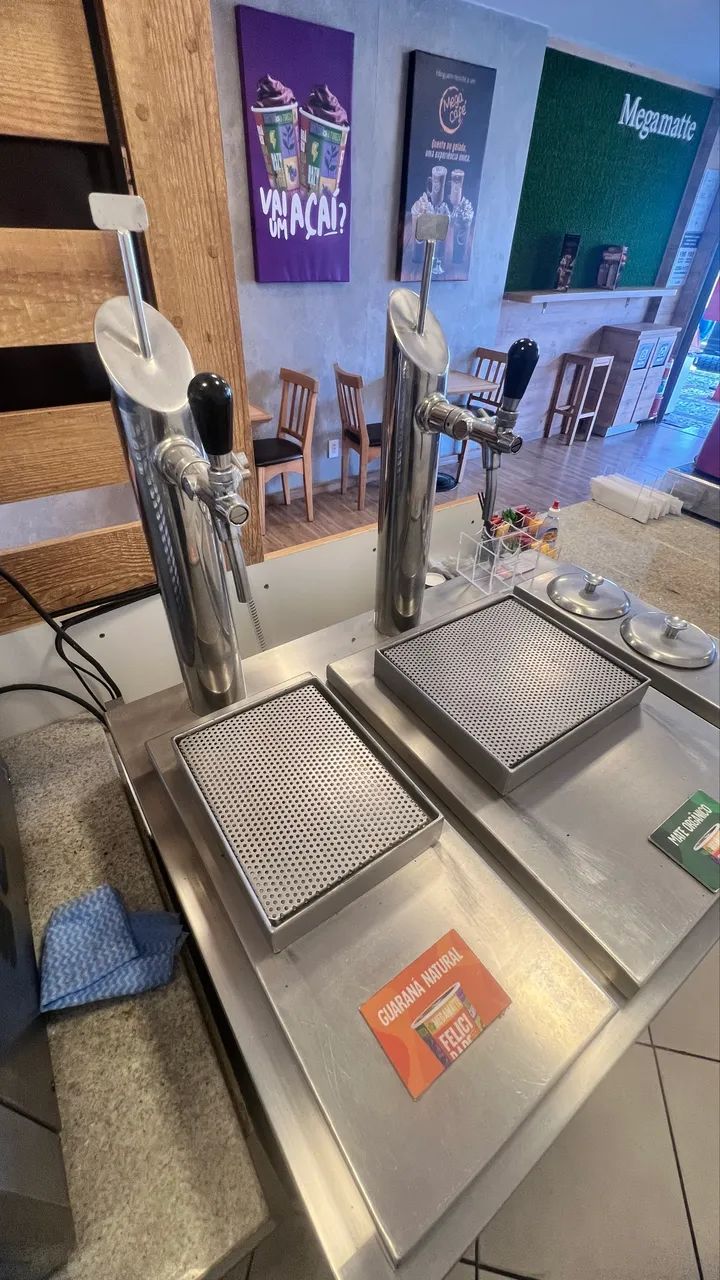 Tanque de mate e guaraná com 2 torneiras inox e 3 porta condimentos  - Foto 3