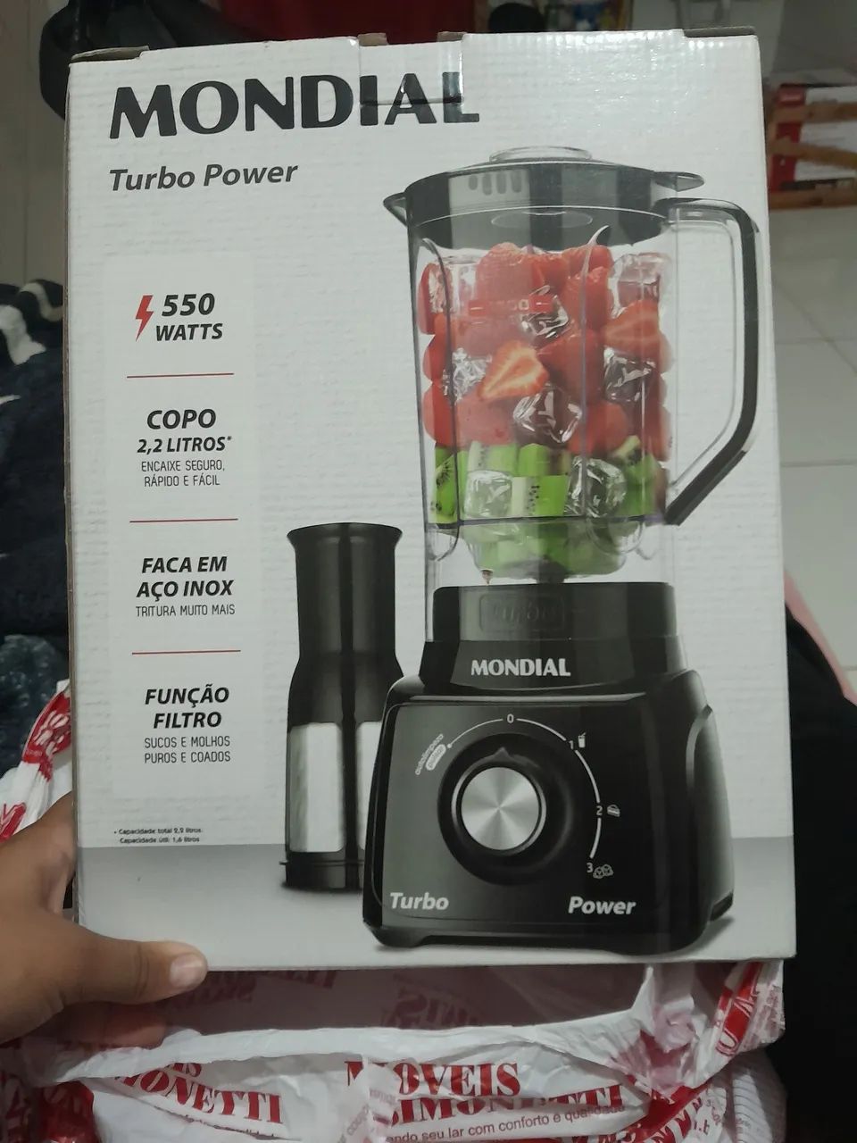 Liquidificador Mondial Turbo Power 550W 2,2 Litros