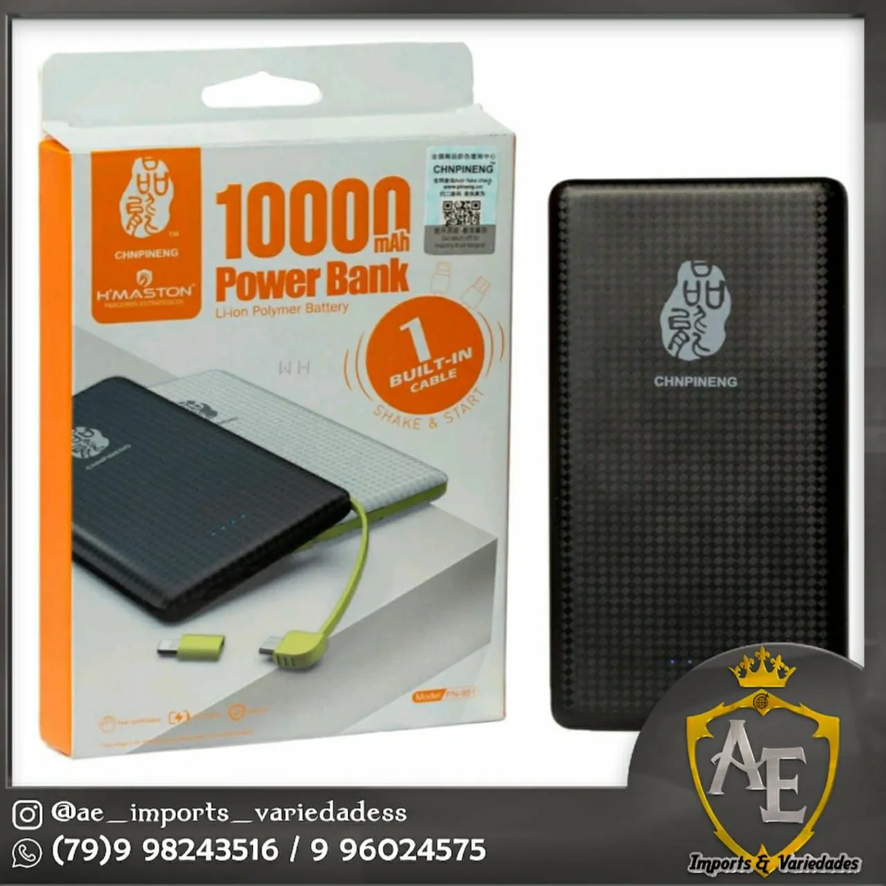 Power Bank 10000 mAh para Smartwatch - Novo