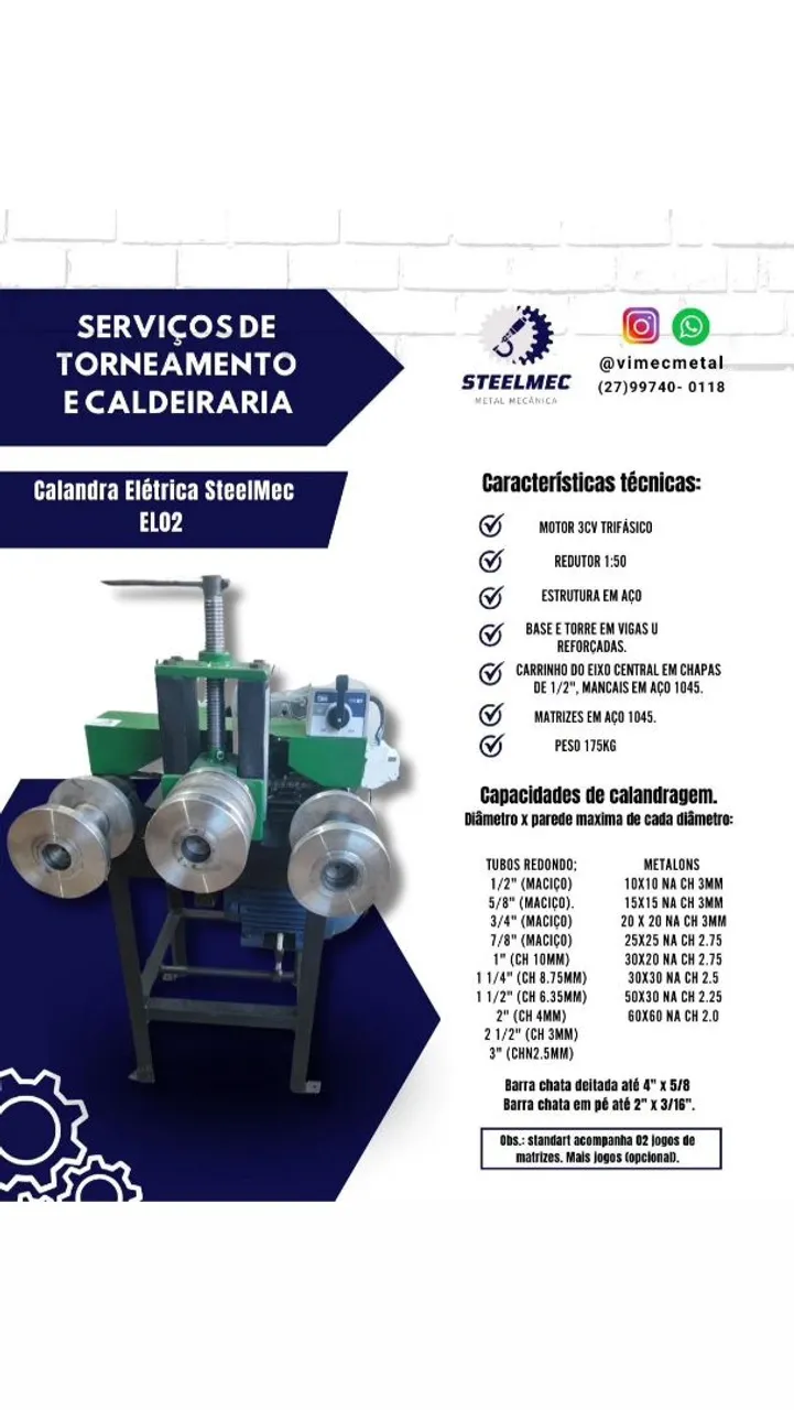 Calandrae e Curvadoras SteelMec