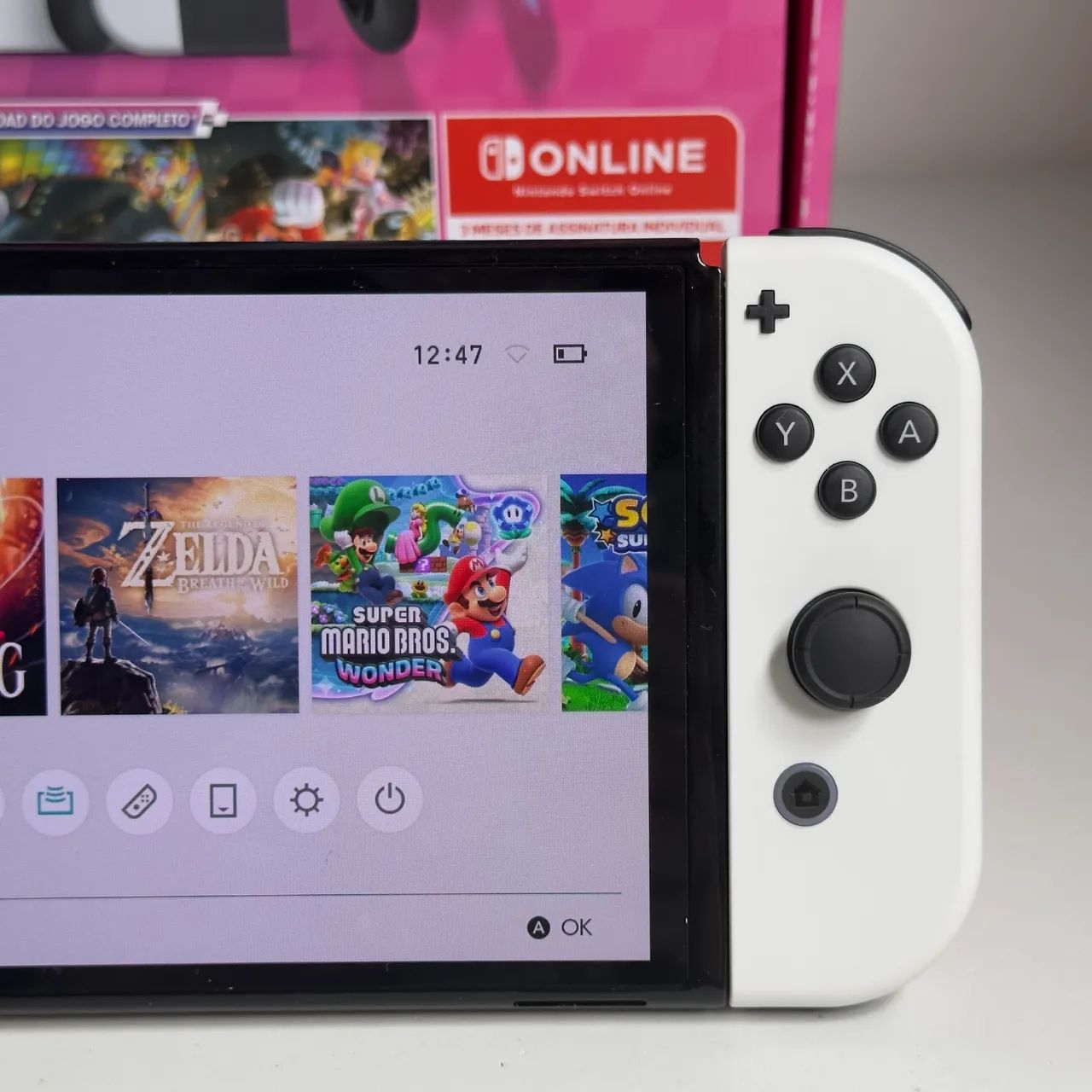 Nintendo Switch Oled Desbloqueado 128gb Usado - Foto 3