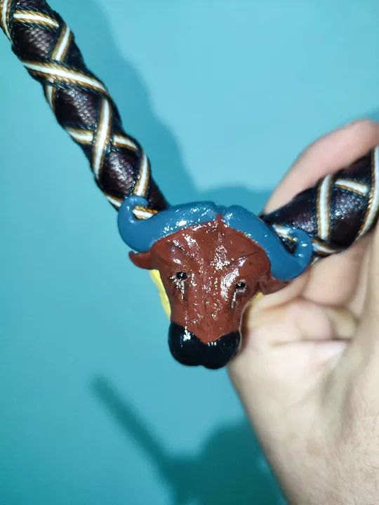 Tepi Aplicador Animal Poder - Bufalo Com Pedra Olho De Tigre - Foto 3