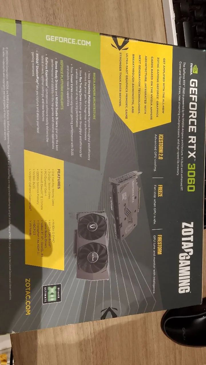 Placa de Vídeo Zotac GeForce RTX 3060 12GB