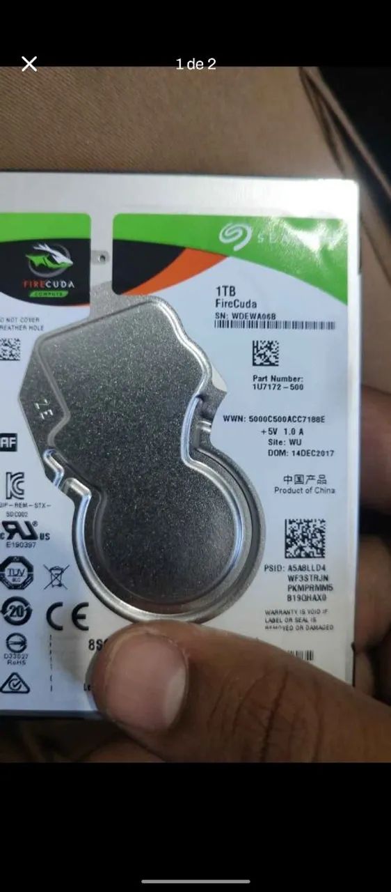 HD interno Seagate FireCuda 1TB