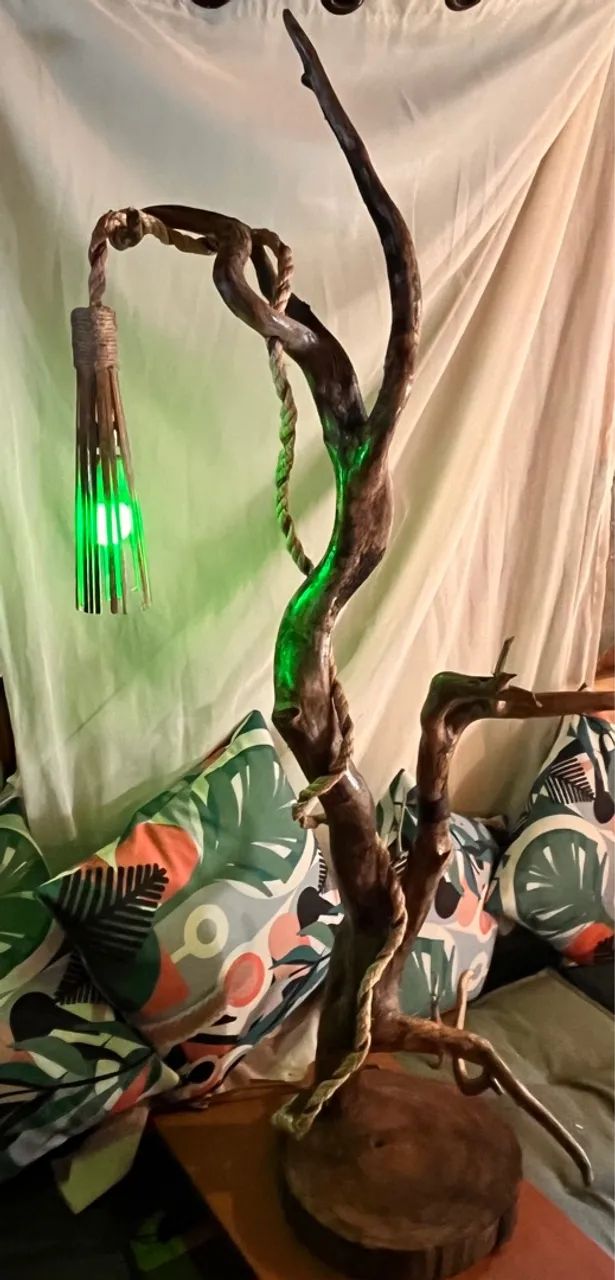 Abajur rústico para decoração 