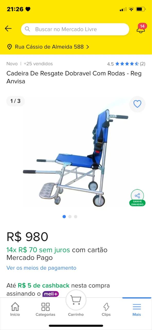 Cadeira de resgate dobrável  - Foto 4