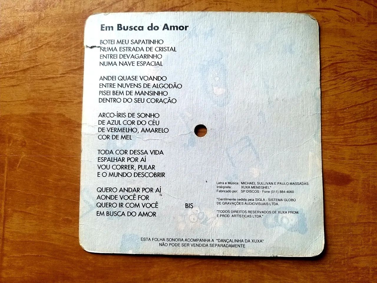 Card de papelão raro - Dançalinhas da Xuxa - Foto 2