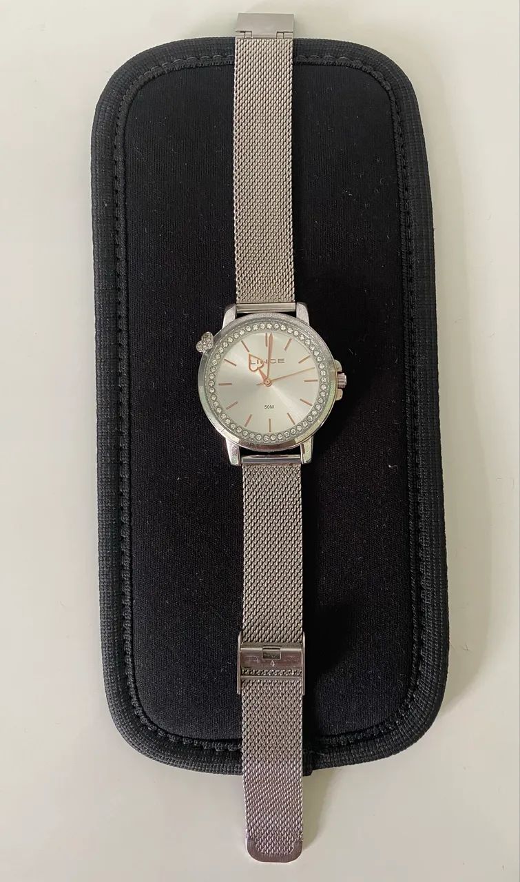 Relógio feminino prata da marca LINCE  - Foto 2