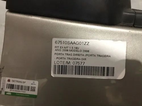 Porta Traseira Honda Fit 2004 A 2008 #07577 - Foto 7