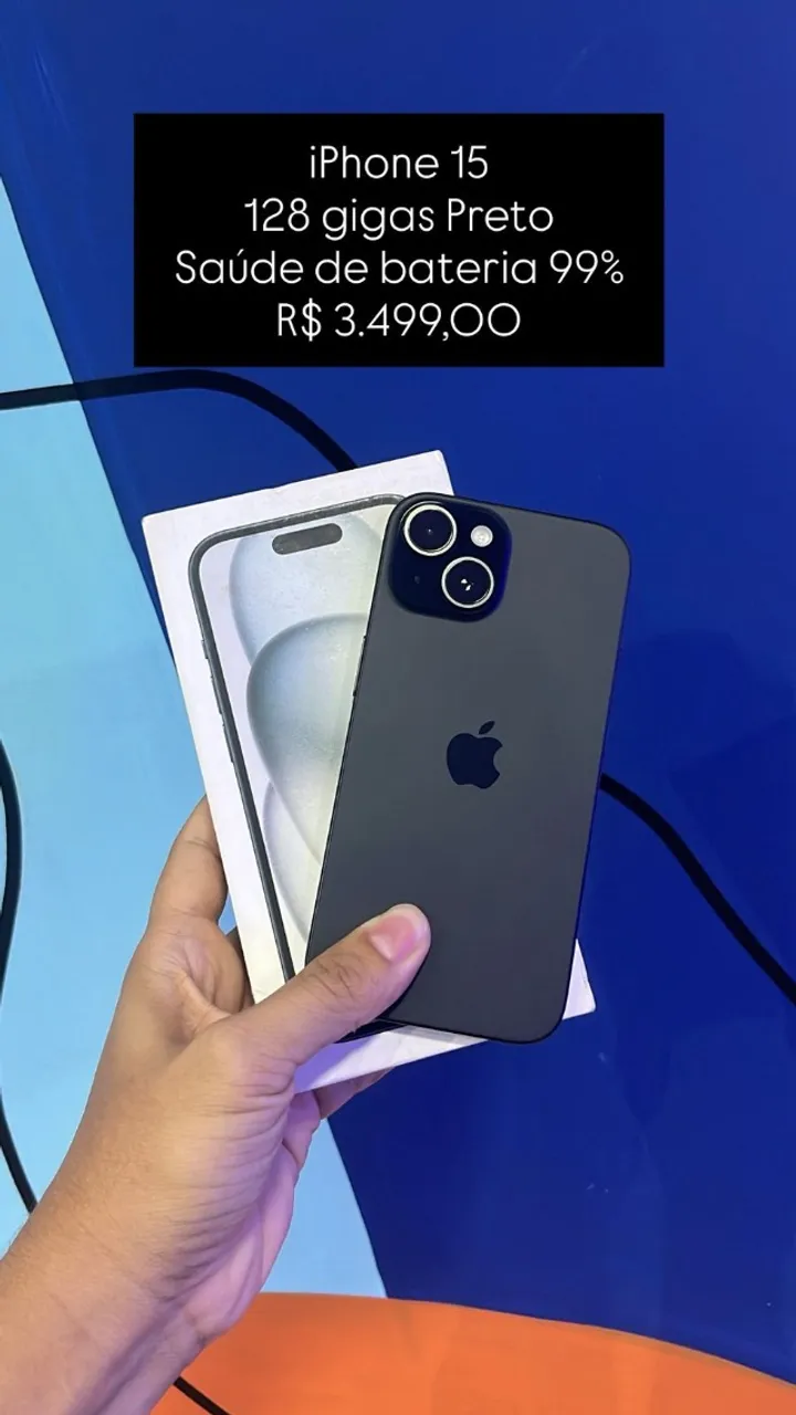 iPhone 13 128GB Preto Saúde de bateria 84% R$ 2.750,00 Semi Novo