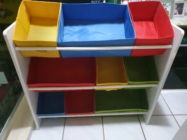 Estante Armário Guarda Brinquedo Montessoriano Cores Vibrantes - Foto 2
