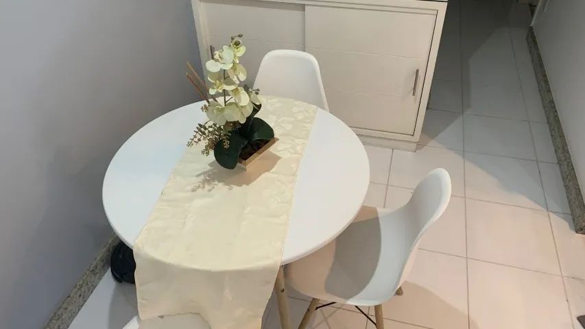 Conjunto mesa de jantar Eames Eiffel redonda 90 cm - Foto 2