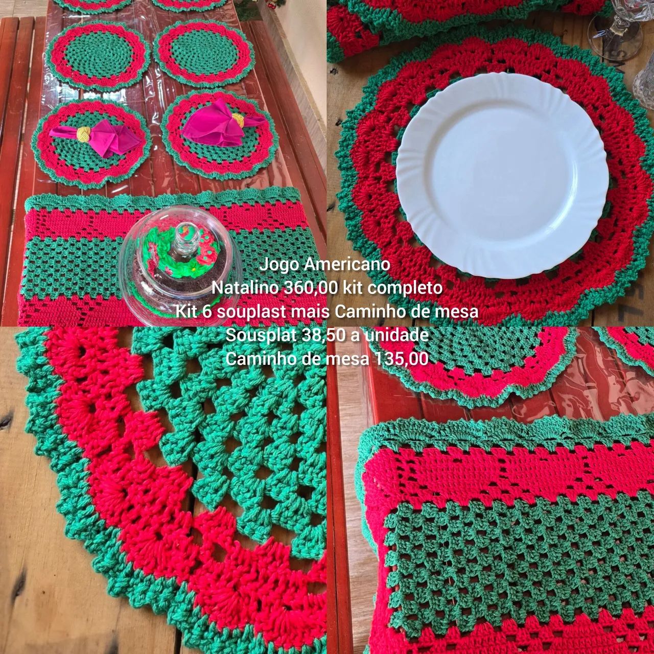 JOGO AMERICANO DE CROCHÊ 