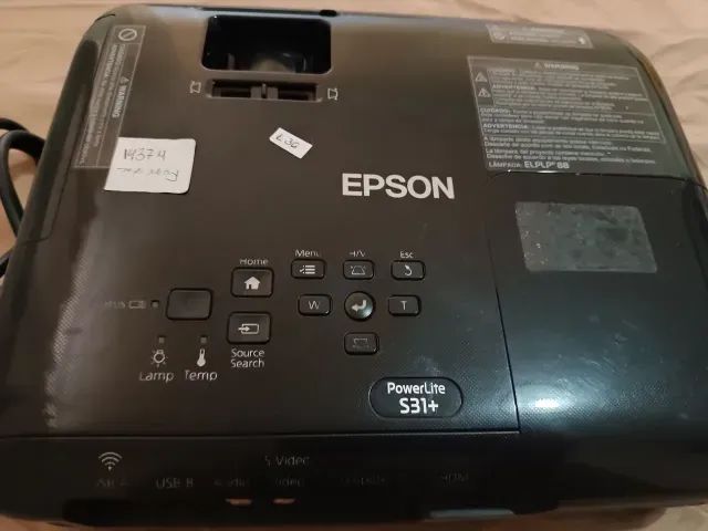 Retroprojetor Epson PowerLite S31+ (H719A) 110V preto
