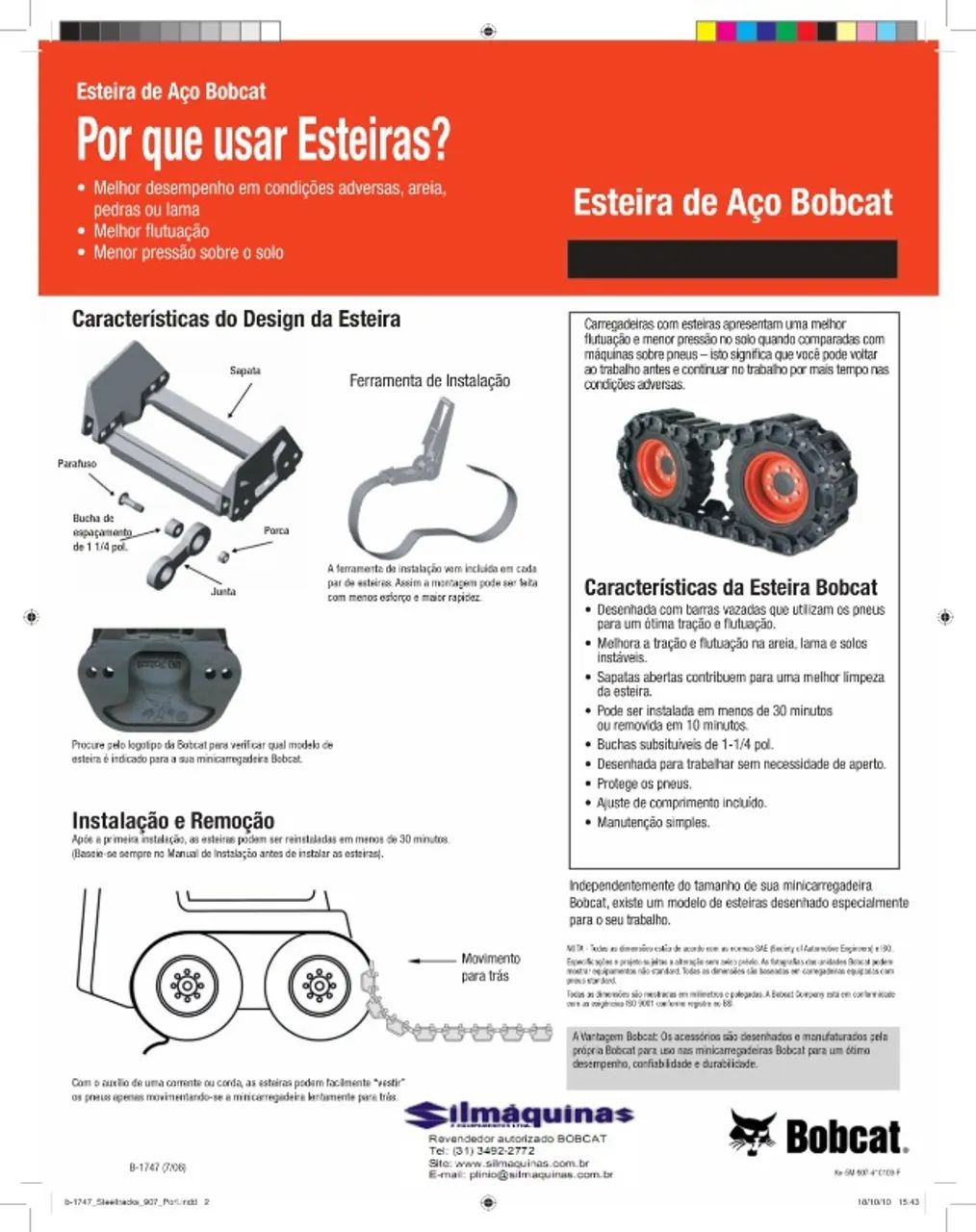Implemento Esteira De Aço 10x16,5 Para Mini Carregadeiras - Foto 6