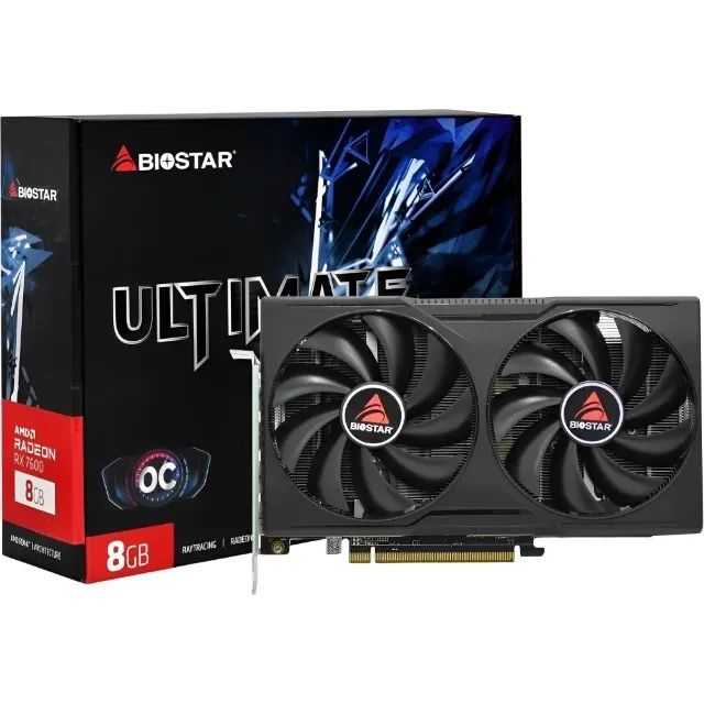 Placa de Vídeo Biostar Ultimate Gaming OC Radeon RX 7600 8GB GDDR6 PCI-Express - Lacrado!