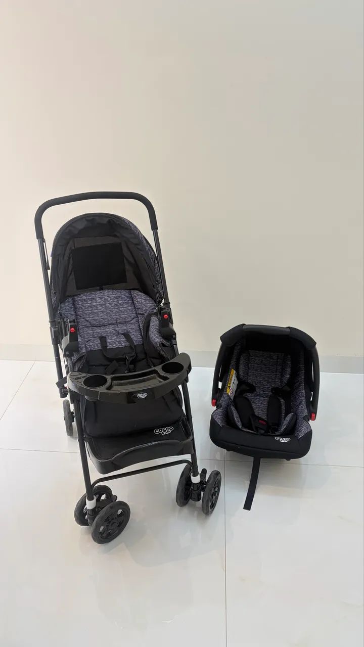 Carrinho de bebe com bebê conforto  - Foto 3