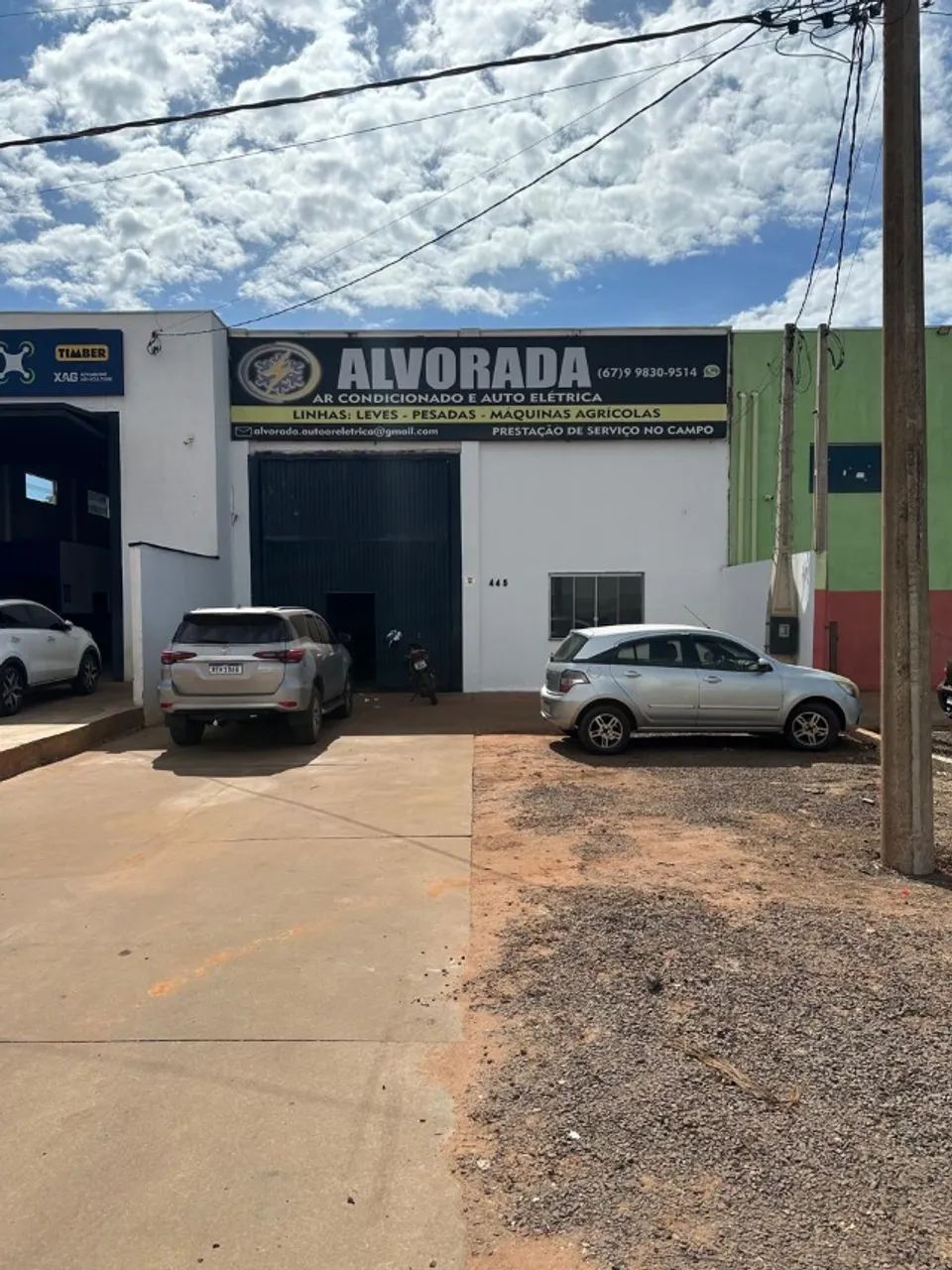 Alugo Barracão bem localizado, saída para cidade de Brasilandia