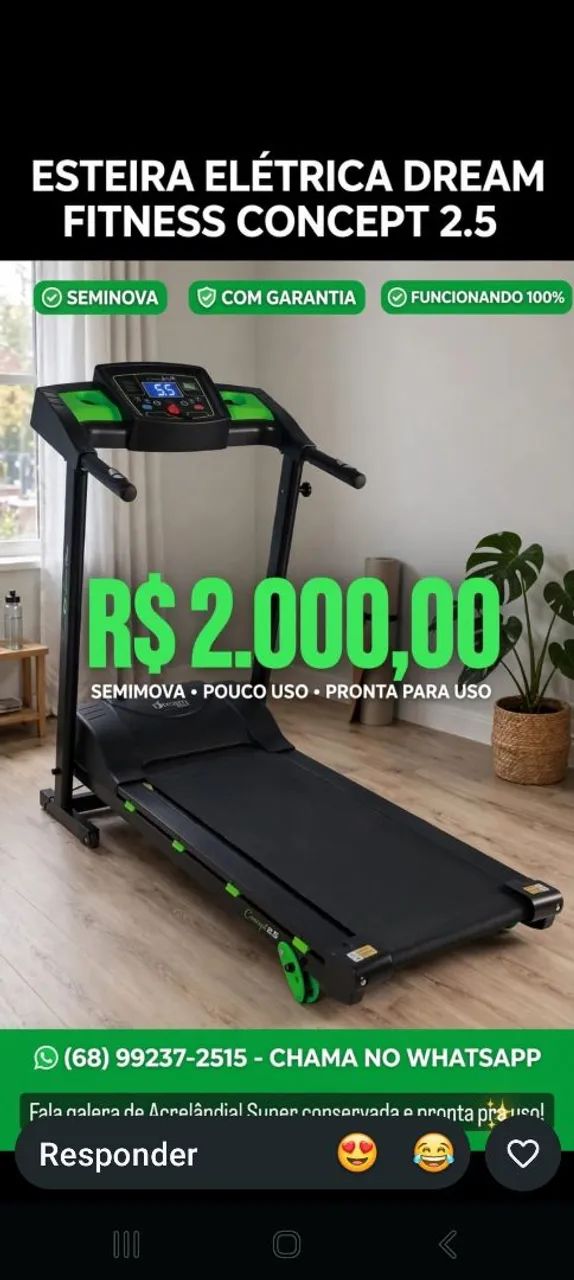 Vense-se Esteira semi nova pouco usada - Foto 2
