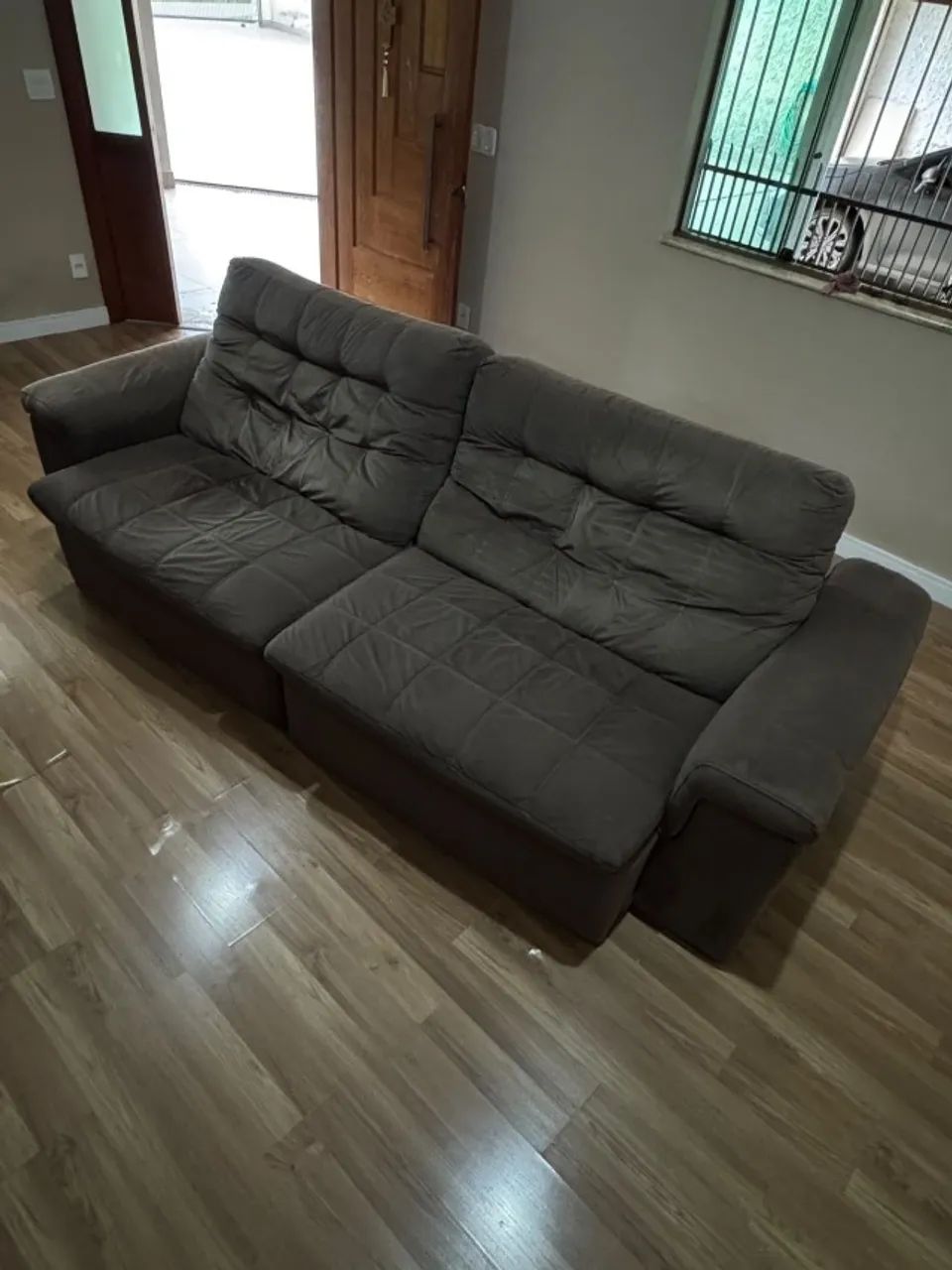 Sofá Retrátil/reclinável 2,80m Cinza   - Foto 2