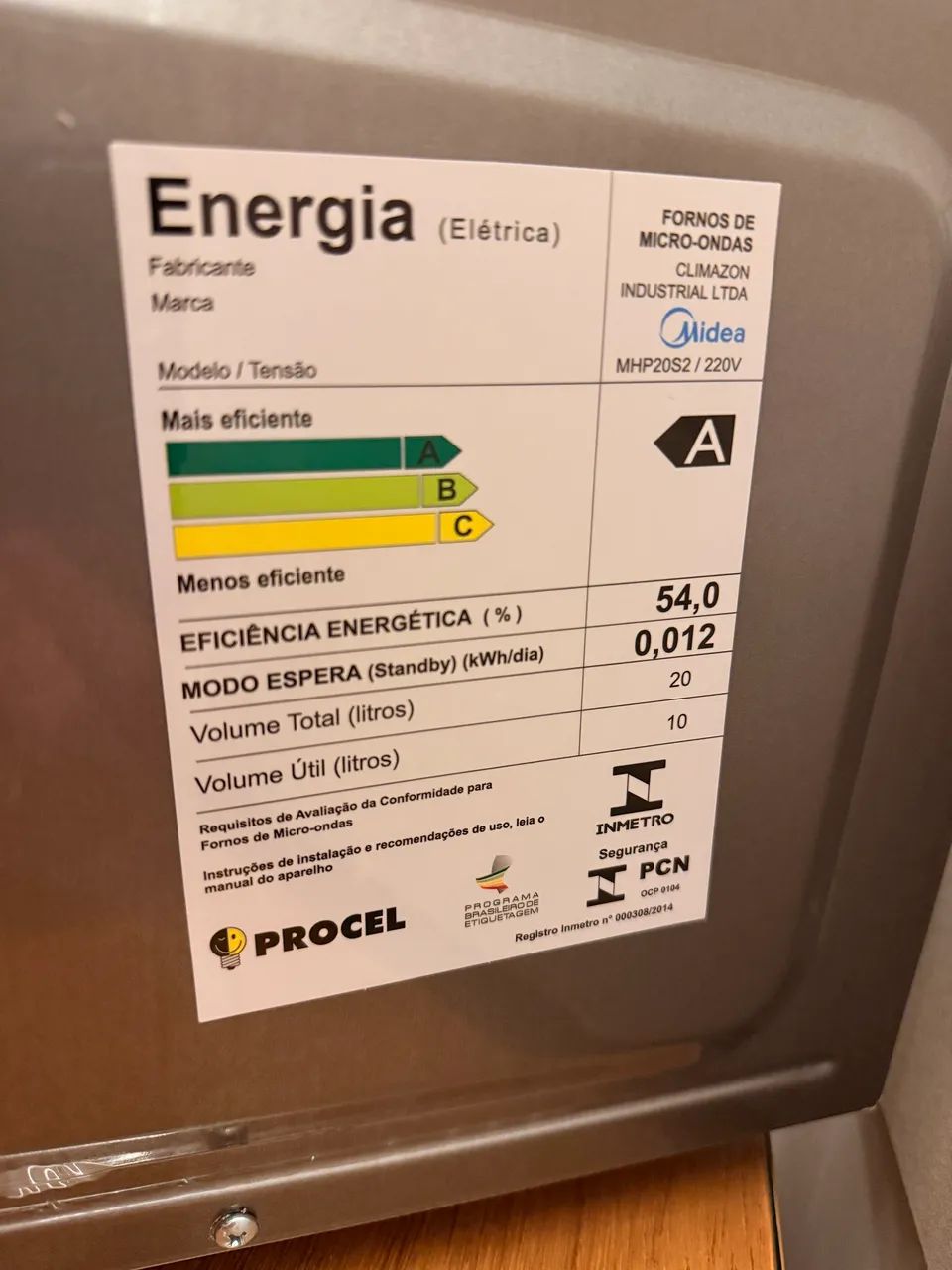 Microondas Midea 20L Espelhado Mastercook / 220v  - Foto 5