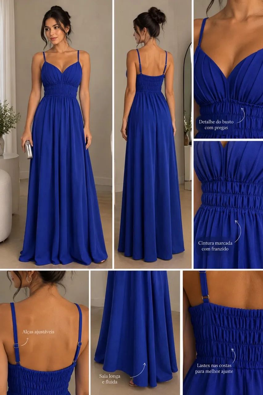 Vestido azul escuro 